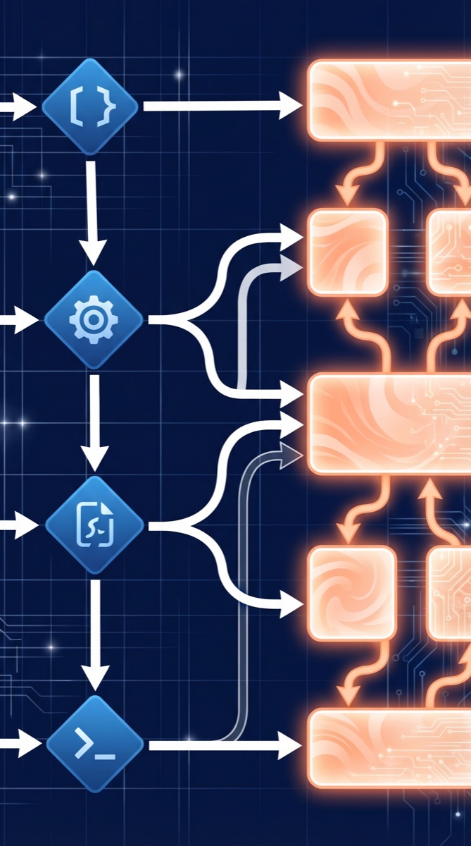Archon harness builder hero — YAML workflow DAG with deterministic and AI nodes