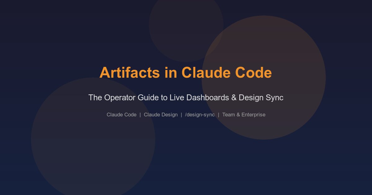 Artifacts in Claude Code — live dashboards, diagrams, and design sync for operators