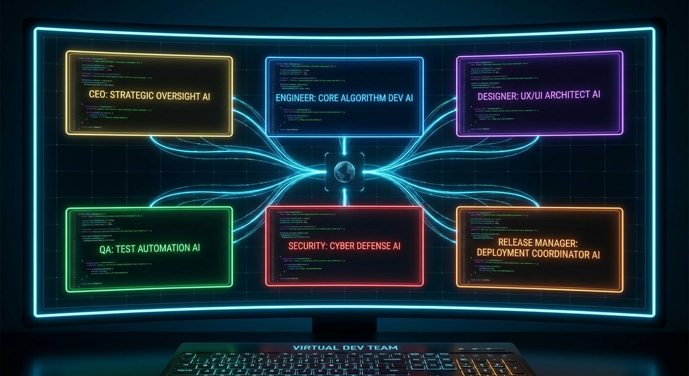 GStack: virtual engineering team powered by Claude Code — six specialist roles in parallel on a dark terminal background