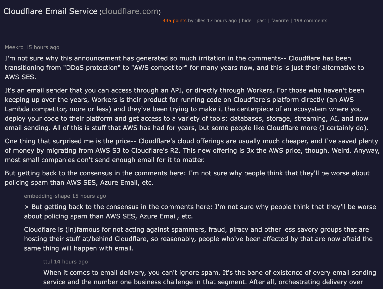 HN: Cloudflare Email Service — now in public beta, ready for your agents — community discussion