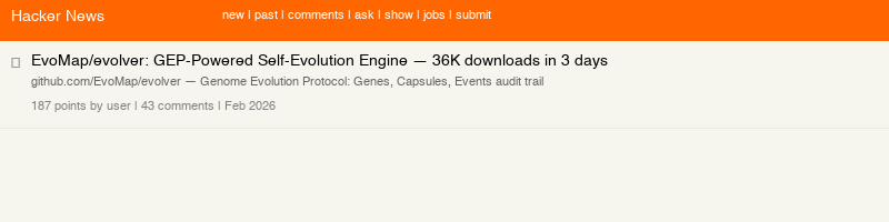 EvoMap/evolver: GEP Genome Evolution Protocol — 5,700 stars, 36K ClawHub downloads