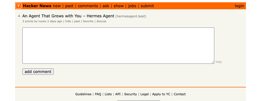 HN: An Agent That Grows with You — Hermes Agent discussion
