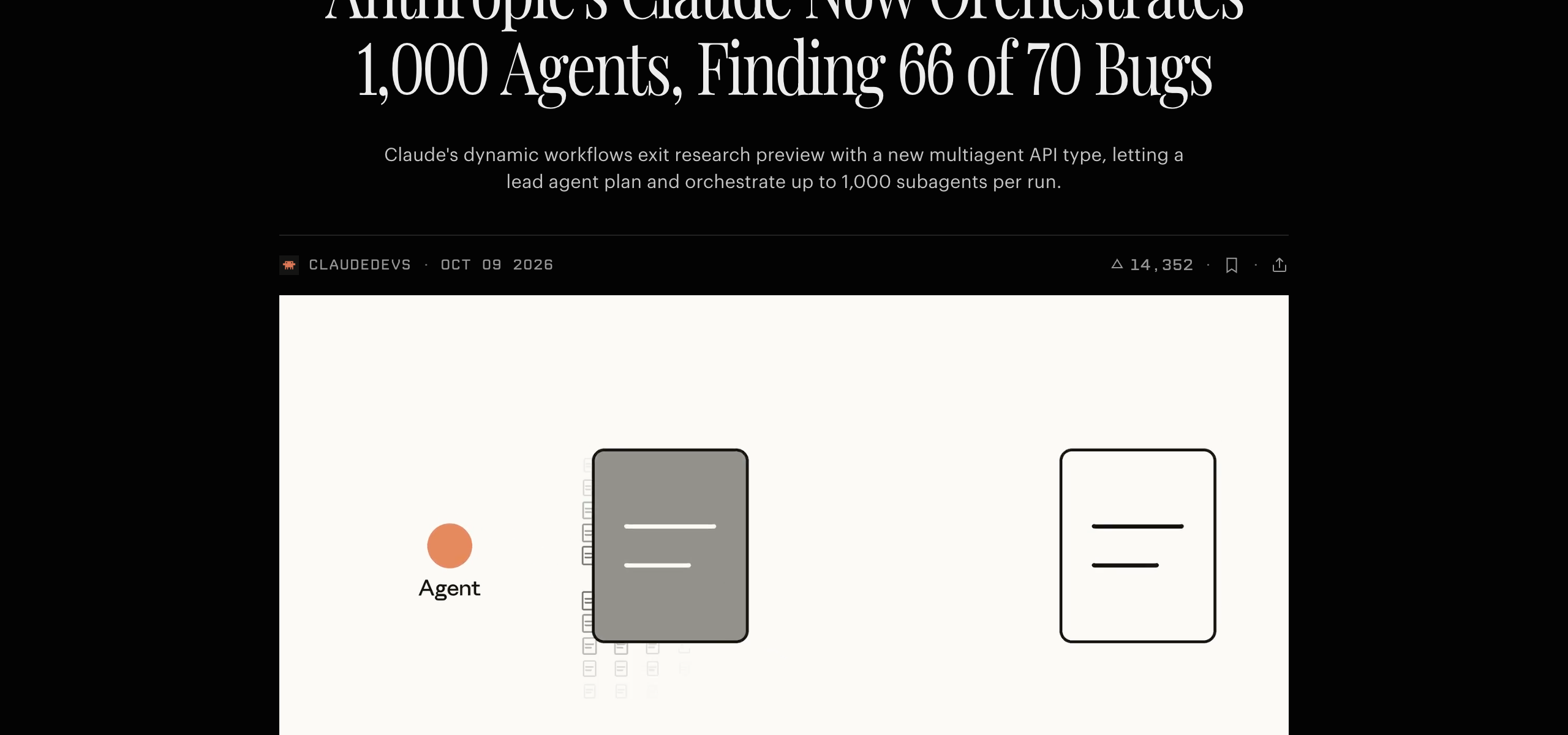 AlphaSignal coverage — Anthropic's Claude Now Orchestrates 1,000 Agents, Finding 66 of 70 Bugs
