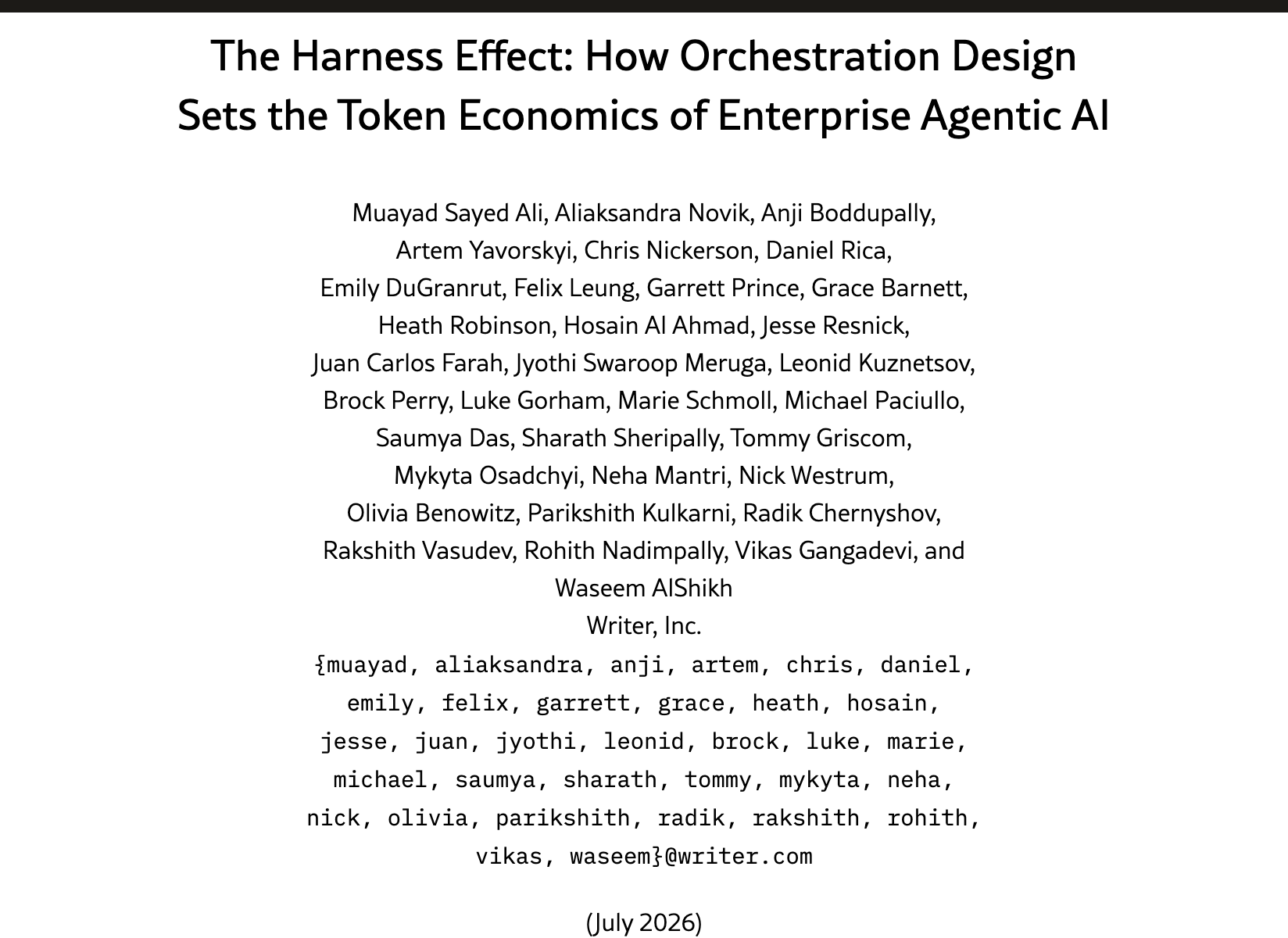 The Harness Effect — arXiv paper showing orchestration layer moves cost per task more than switching models