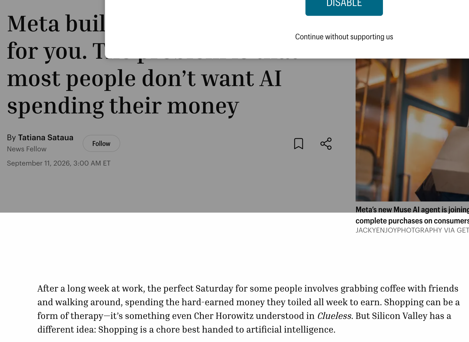Fortune — Meta's new AI can shop, choose and check out. Most people don't want it touching their money