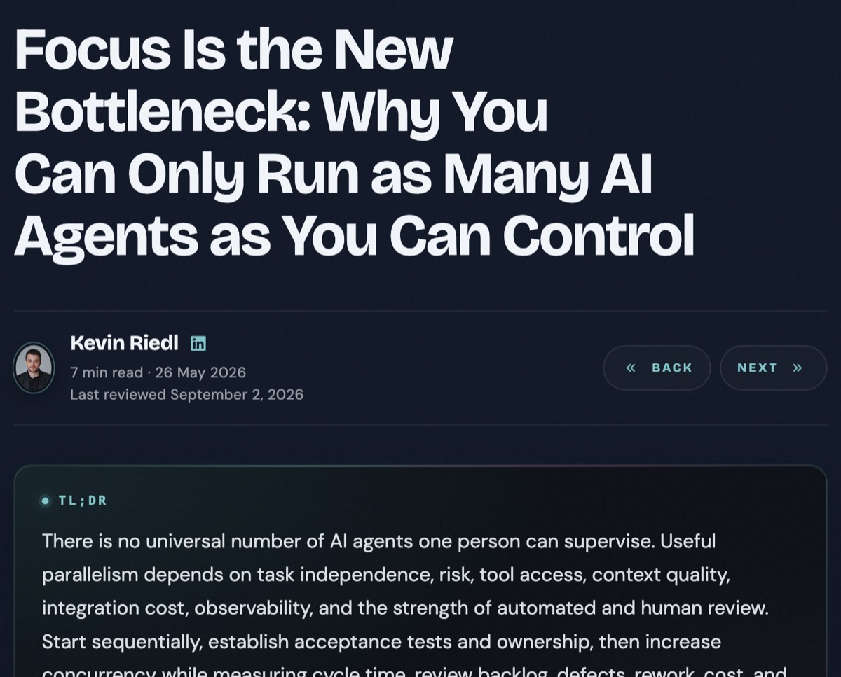 Wavect analysis on focus as the bottleneck when orchestrating AI agents — constraint frameworks and concurrency metrics