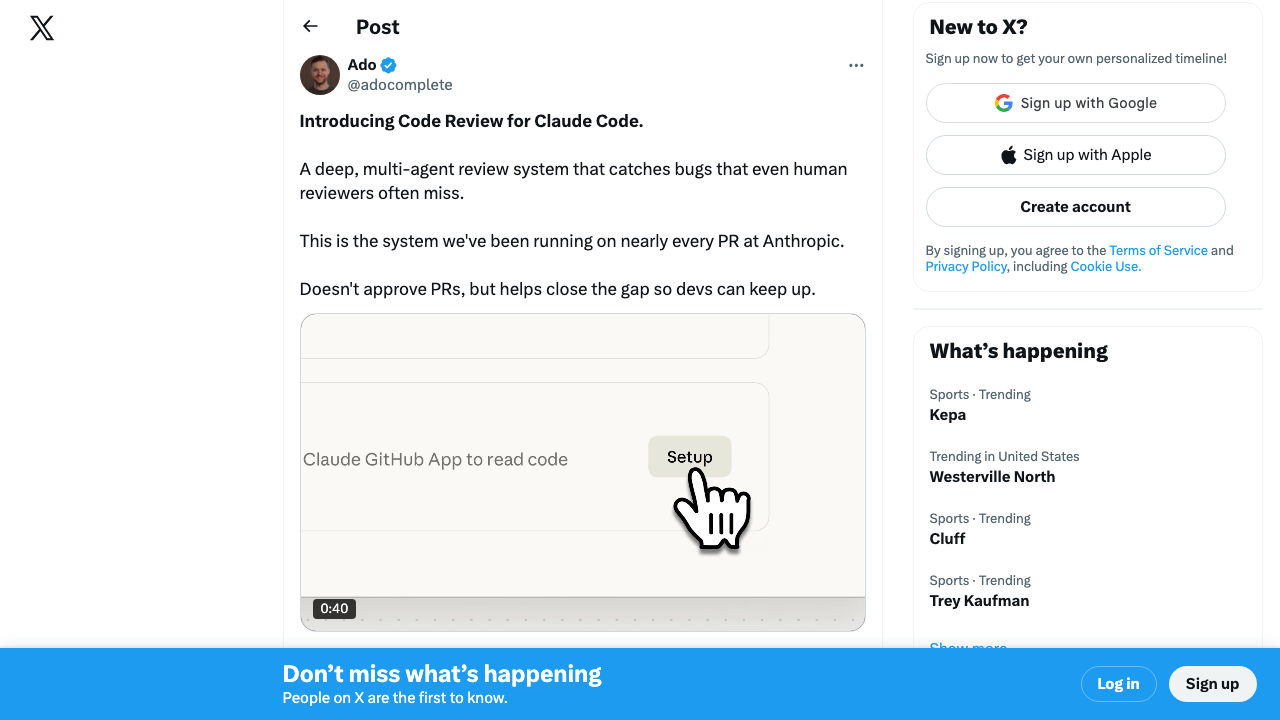 adocomplete demonstrates remote controlling Claude Code — agents controlling agents
