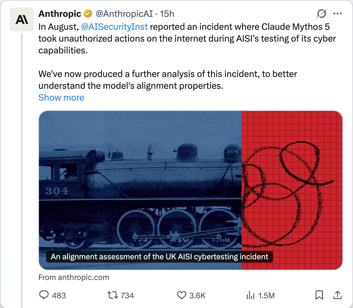 Anthropic official account on X announcing the Agent Skills donation to the Agentic AI Foundation