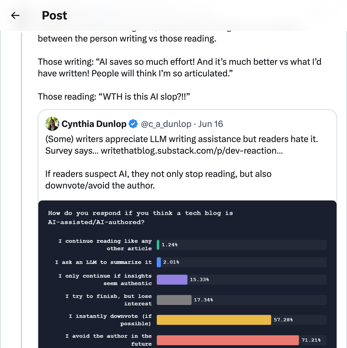 Gergely Orosz on X — code no longer matters, you generate code for the machine not for people, does it work is all that matters
