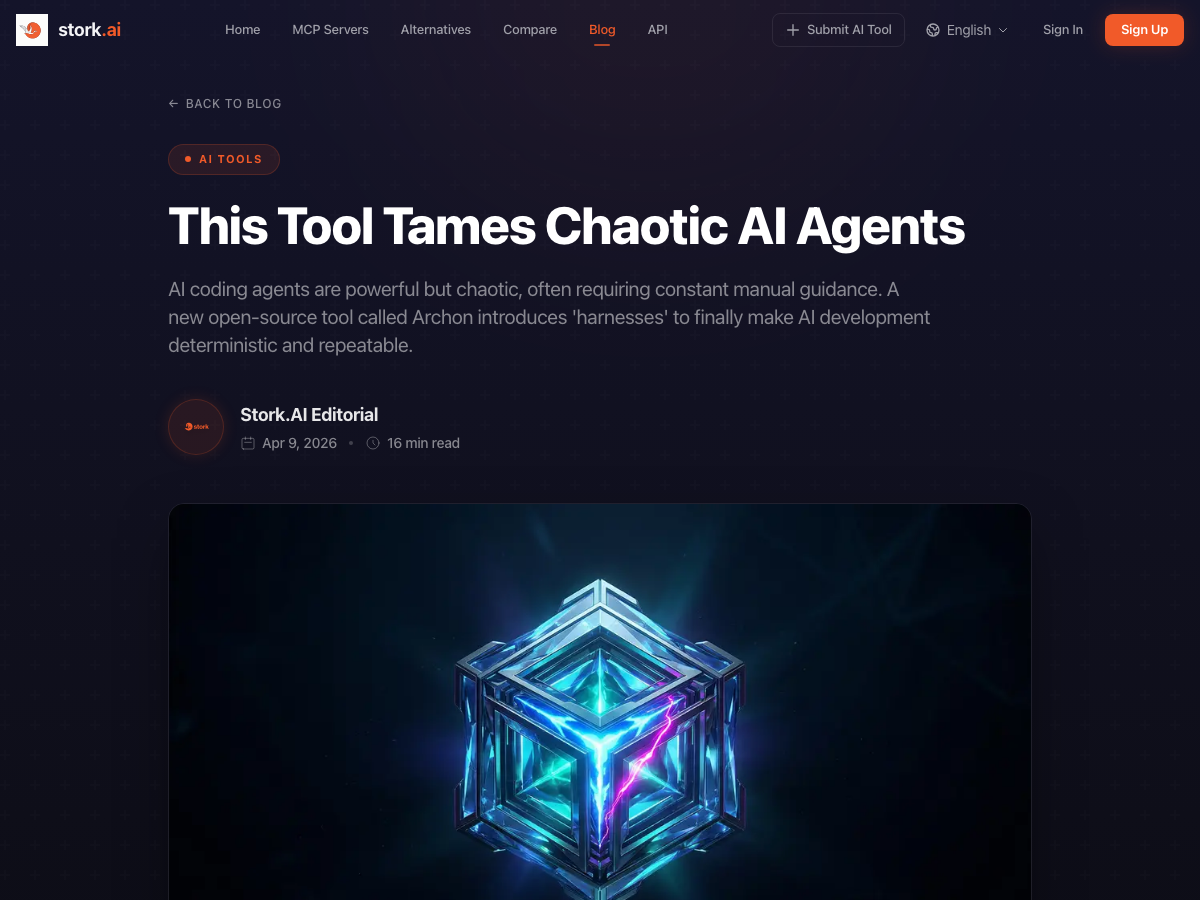 Stork.AI: Archon harness raises PR acceptance rate from 6.7% to ~70% — same model, different structure