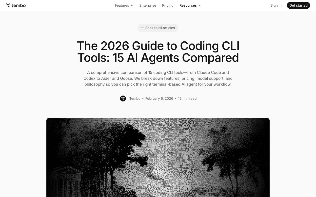 Tembo — The 2026 Guide to Coding CLI Tools: 15 AI Agents Compared